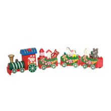 FQ marca família loja ornamento decoração presente de madeira trem de natal brinquedo